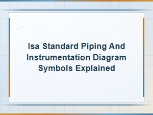 Isa Standard Piping and Instrumentation Diagram Symbols Explained